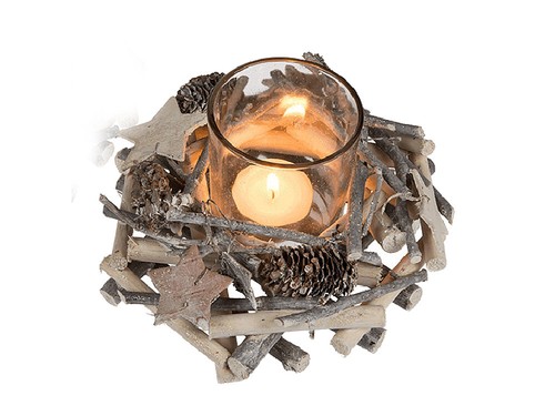Adventsgesteck windlicht mit - adventsgesteck,