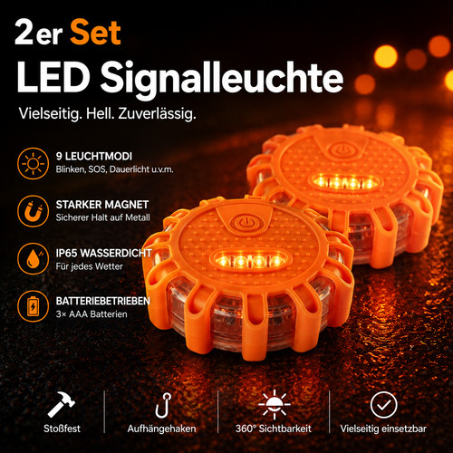 Blinklich warnleuchte led - 2×blinklich,
