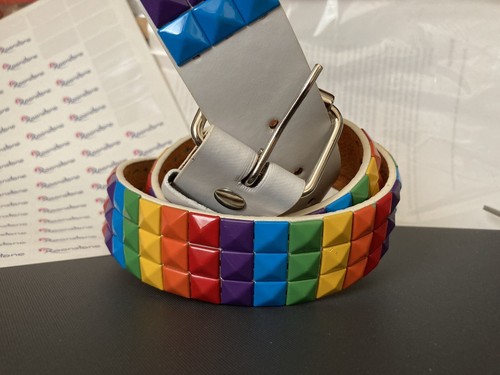 Regenbogen nieten gürtel - regenbogen,