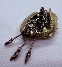 Brutalist Brosche Silber 835 BS – Bicolor – Handarbeit