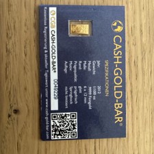 CASH-GOLD-BAR 2012 1/100 OZ