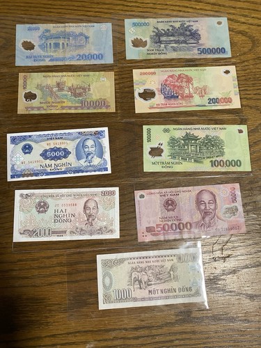 Vietnam dong alle banknoten - vietnam,