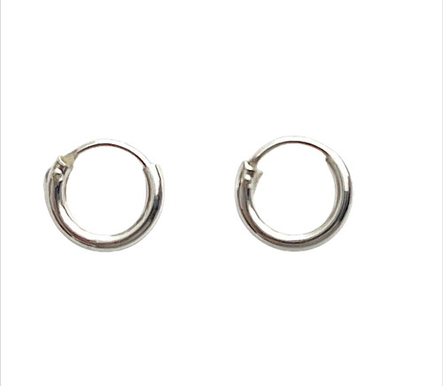 Silver classic hoops creolen - silver,