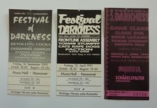 Festival of Darkness, 3 Konzertkarten - 1990, 1991, 1992