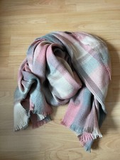 Primark - Schal Tuch - Rosa grau weiß Kariert
