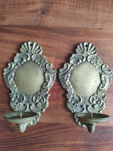 Vintage wandkerzenhalter set - wandkerzenhalter,