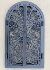 Antike Kachelofenvortür Ofentür Lüftungstür Kachelofentür Gusseisen Jugendstil