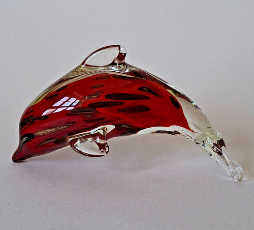 Murano glas delfin rot - glas,