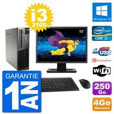 PC LENOVO M91p SFF Bildschirm 19 " Intel i3-2100 RAM 4Go Scheibe 250Go Windows