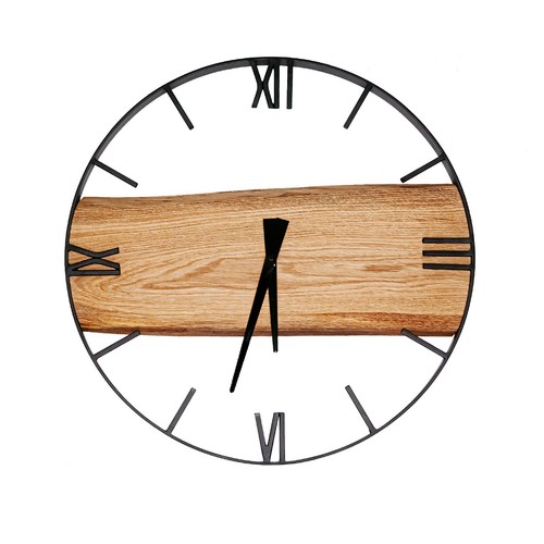 Wanduhr holz metall - wanduhr, metall,