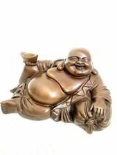 Lachender Buddha  Bronzestatue