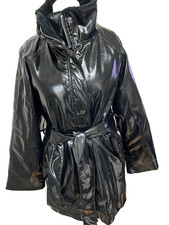 (S) ,   Regen-Lackmantel, , Regenmantel Hochglanz  Schwarz von Weekday  38