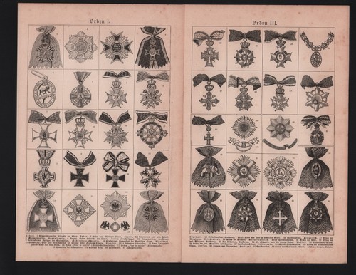 Lithografie 1893 orden iv - 1893:,
