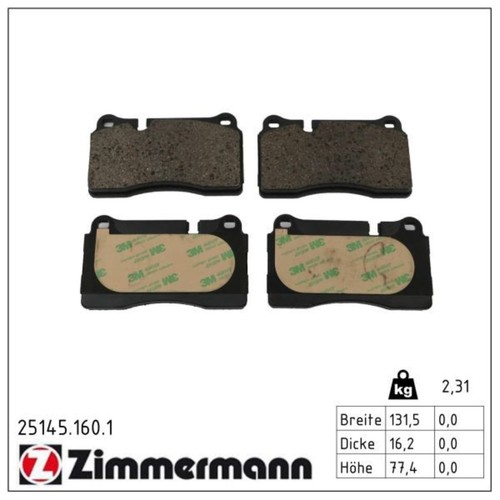 Zimmermann bremsbeläge satz - bremsbelÄge,