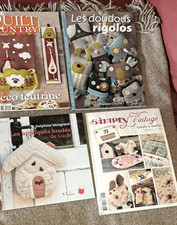 4 x Buch französisch  Quilt Nähen  Filz Stofftiere Deko