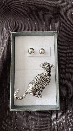 Schmuckset brosche leopard - brosche,,