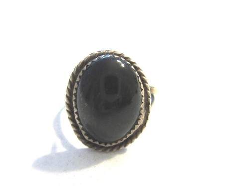 Antiker silberring onyx - antiker,