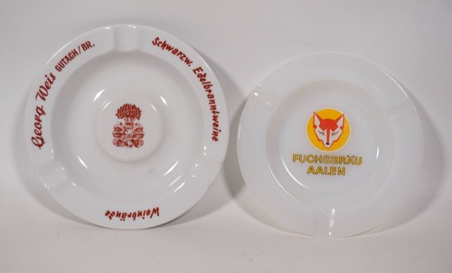 Old advertising ashtrays - old,