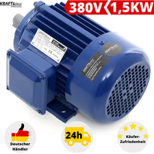 Elektromotor 380V Drehstrommotor Kondensator Motor Asynchronmotor 1,5kW 24 mm