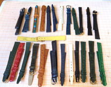 Neuwertige ältere Lederbänder für Damenarmbanduhren ältere Lagerware