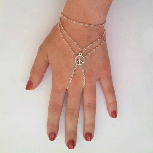 Silber platte peace zeichen - platte,