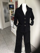 Street One Hose Jacke Hosenanzug Gr.36 schwarz Cordsamt Neu