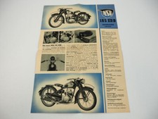 NSU 125ZDB Motorrad Prospekt ca. 1947
