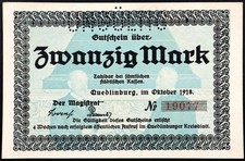 Quedlinburg 1918 mark - 1918,