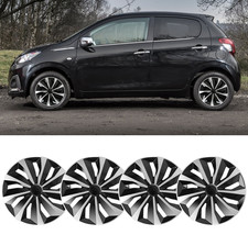 4 Stück 15" Zoll Radkappen Satz Radzierblenden Radblenden R15 für Peugeot 108