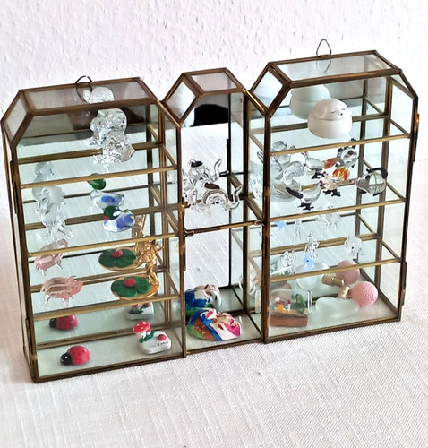 Messing wandvitrine mit - messing,
