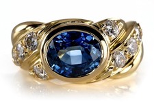 Ring Saphir unbehandelt Sri