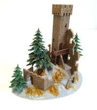 Faller - Burgruine Burg auf Felsen - 130285 - H0 -Gebäude Häuser Haus -- CK 1357