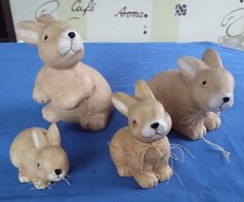 Ostern  Osterdeko Osterhase  Osterhasen  aus Ton - 4 Stück