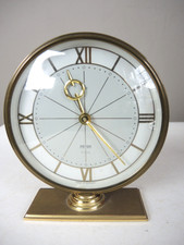 Peter Tischuhr/Schreibtischuhr, Messing, 2 Rubis. Handaufzug 8 Tage-Werk