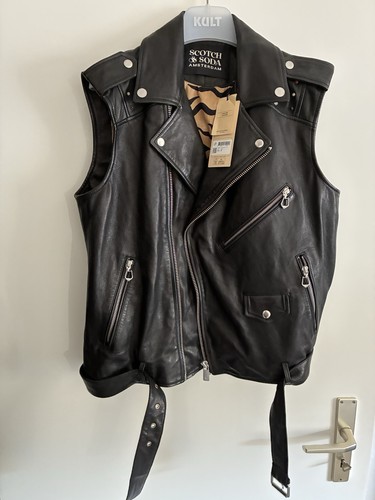 Scotch soda leder weste - soda,