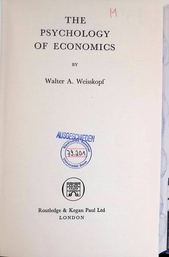 The psychology economics - the,