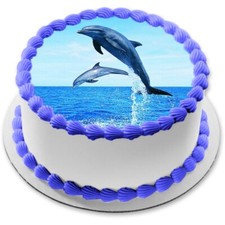 Delfin Tortenaufleger Muffin Party Deko Geburtstag Geschenk Delphin Meer essbar