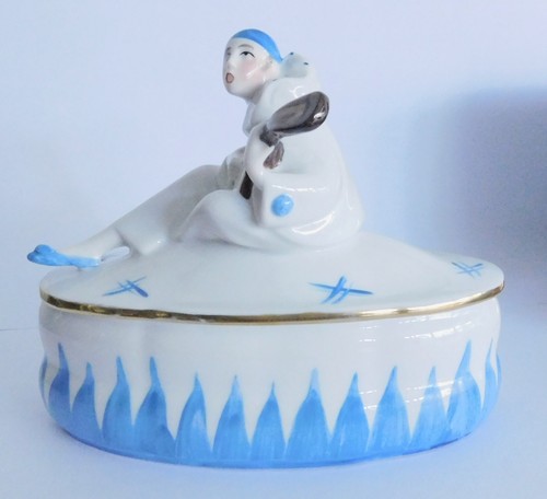 Art deco deckeldose - deckeldose, pfeffer
