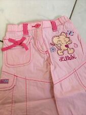 Lillebi Hose bestickt Maus Blume Steinbeck variable Länge Schleife rosa pink 92
