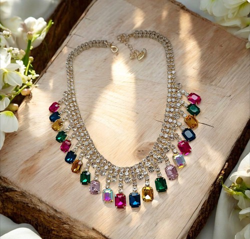 Kette strass quadratisch - kette,