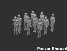 10x NVA Soldaten Appell In Voller Ausrüstung, Militar, DDR, Spur H0 1:87 Bausatz
