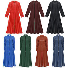 Damen Mantel Knöchellänge Oberbekleidung Sexy Trench Kleidung Langes Kleid Club