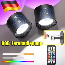 LED Wandleuchte Innen Akku Dimmbar Wandlampe mit Fernbedienung 360° Touch Lampe