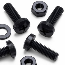 20x Plastik Schwarze Schrauben