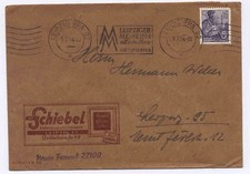 Brief 1954 Firmenbrief Mi 412 Masch.-St. Leipziger Messe 1954 OST Leipzig BPA 32