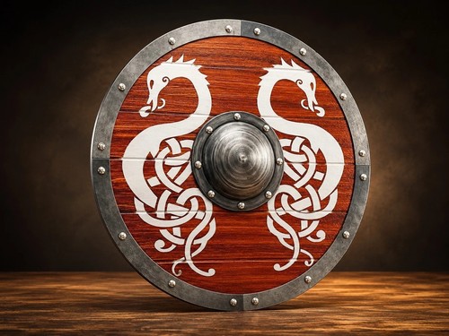 Nordischer drache rundschild - nordischer,