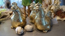 Huhn Henne Dekofigur gold