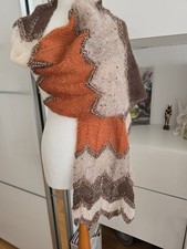 Schal Palantin Stola aus seidigen Mohair Handarbeit Weihnachten Geschenk Neu