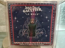 Parfum Miniatur Gaultier Le Male, Collection of 4 - 3D greeting cards & Box