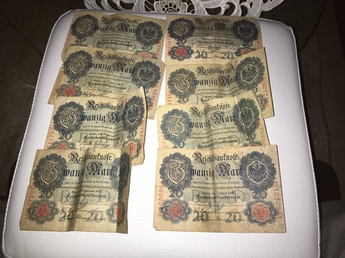 Reichsbanknote je 20 - 8x,